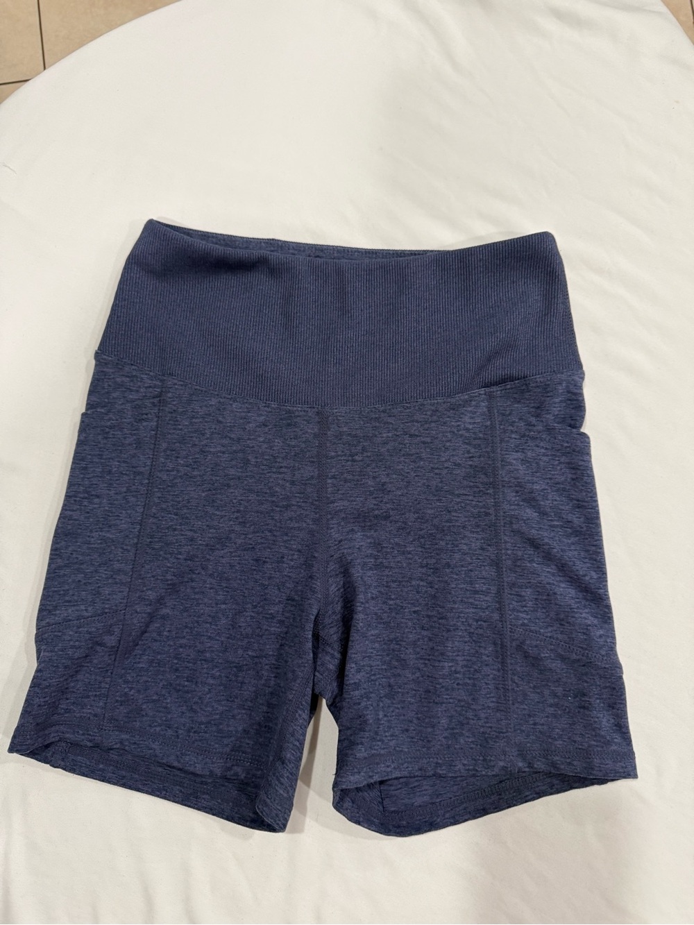 Zobha Dark Navy High-Rise Bike Shorts